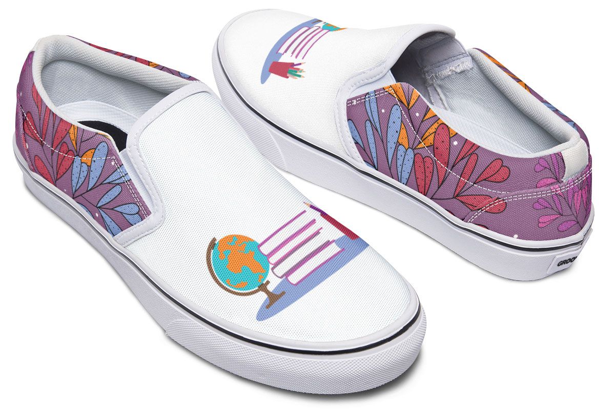 Floral Knowledge Slip-On Shoes