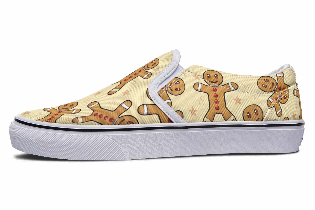 Gingerbread Pattern Slip-On Shoes