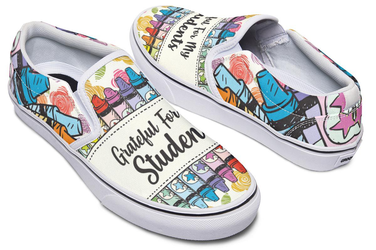 Grateful Teacher Slip-On Shoes