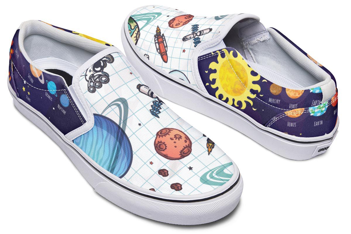 Space Notebook Slip-On Shoes
