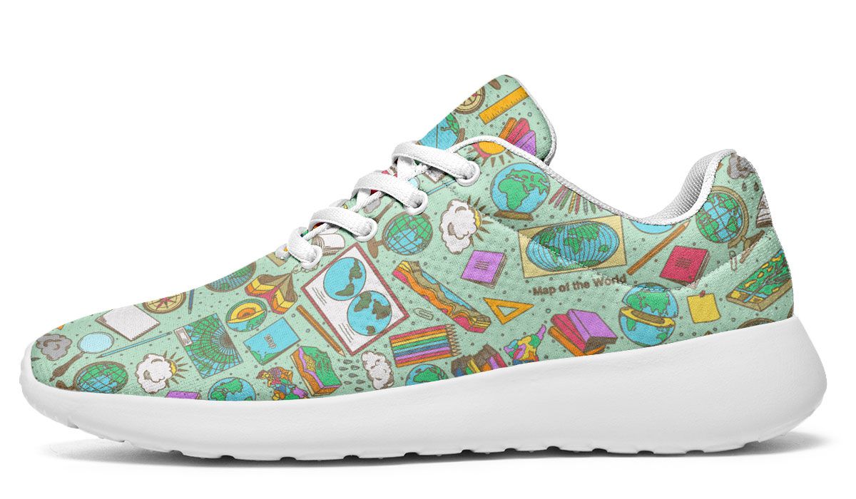 Geography Pattern Sneakers
