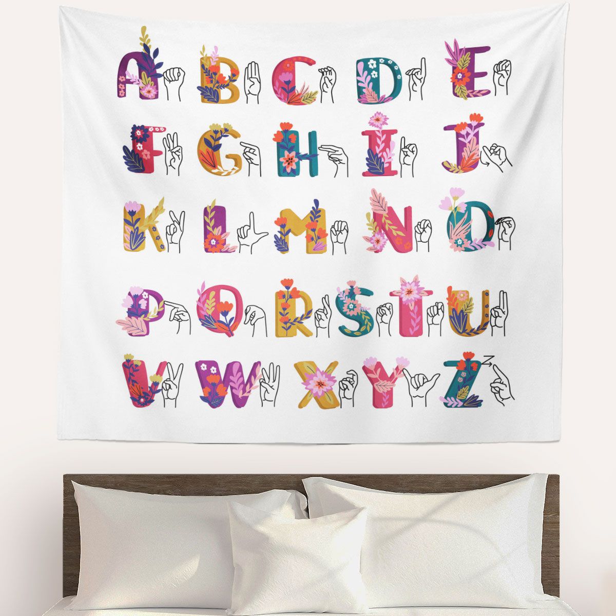 Alphabet tapestry discount