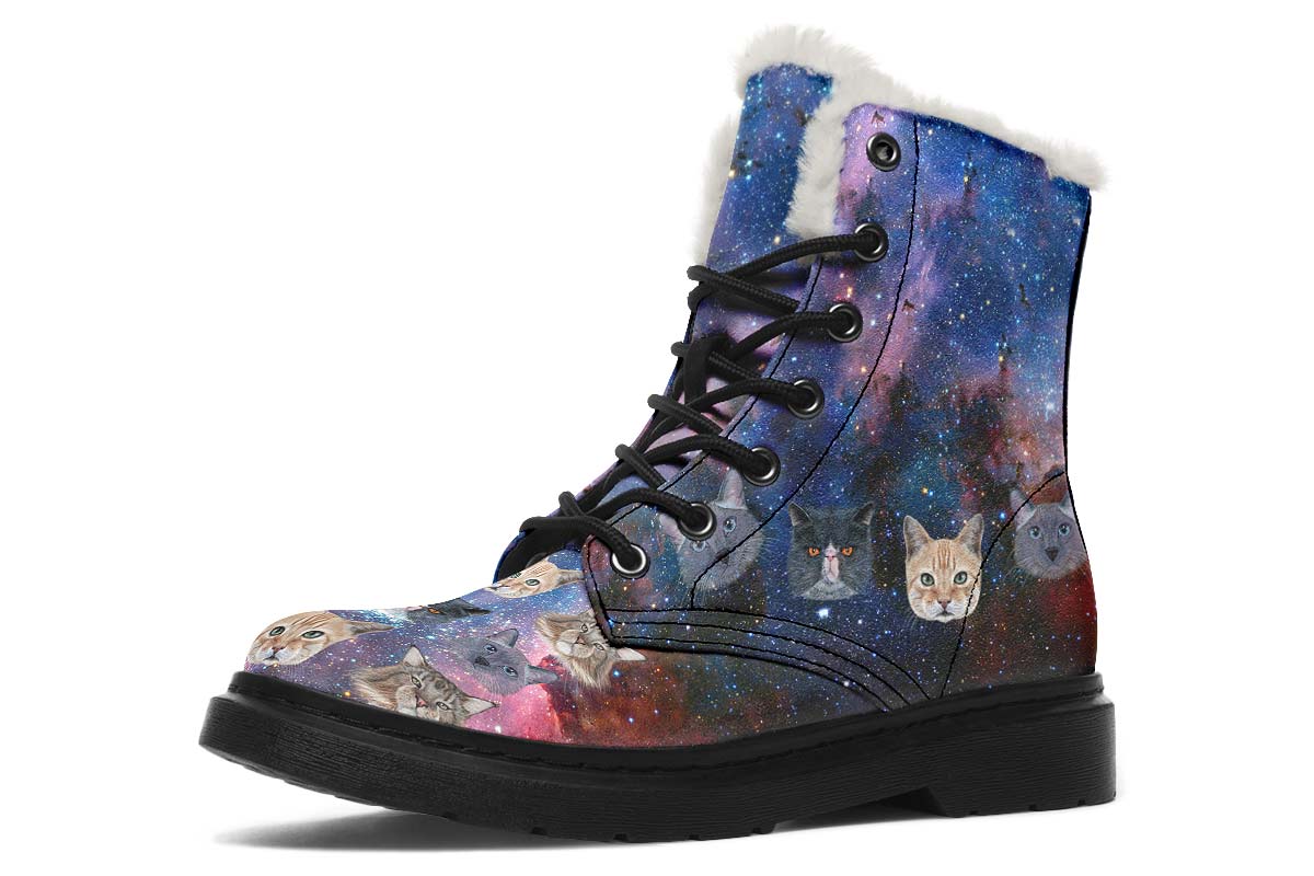 Cosmic Cat Winter Boots