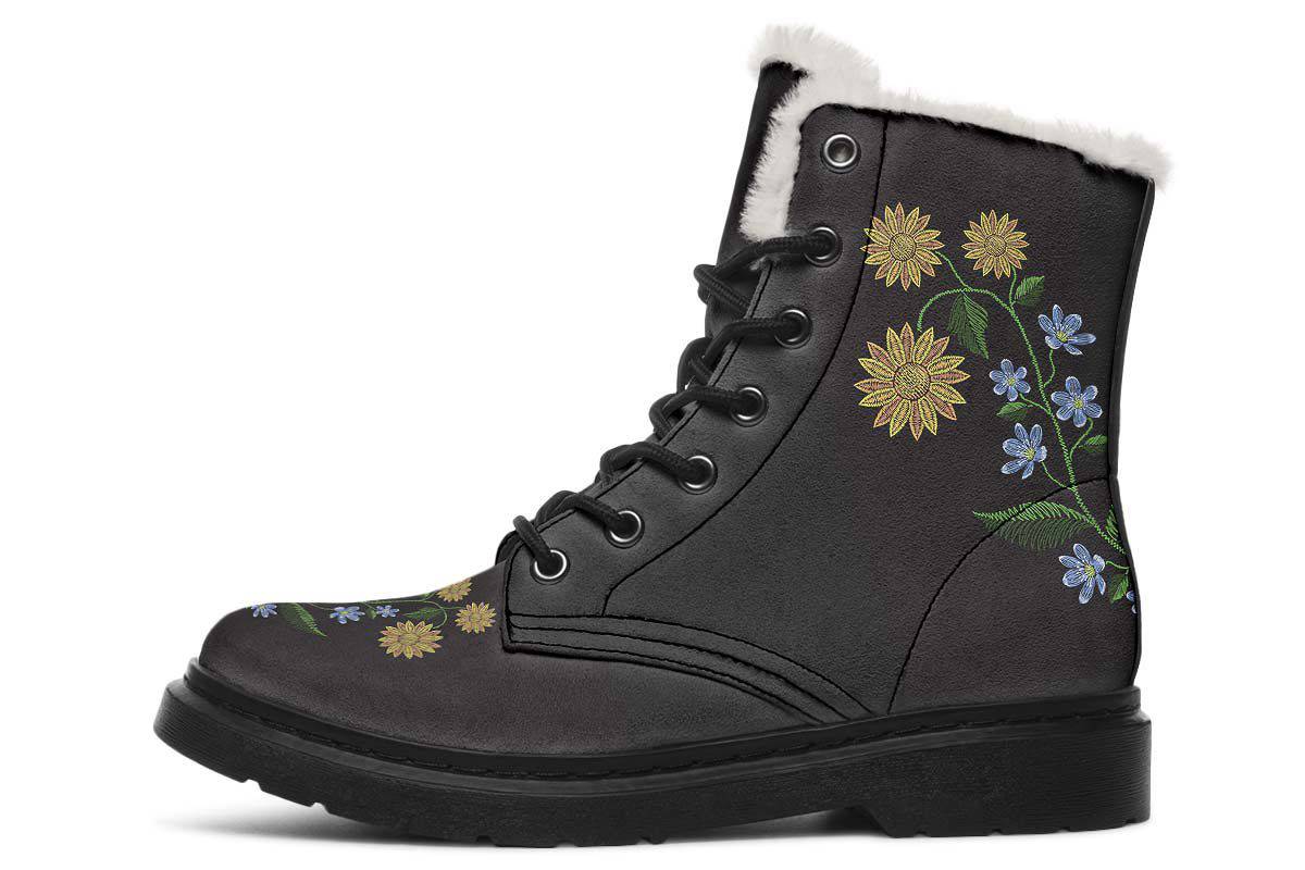 Embroidery Chicken Winter Boots