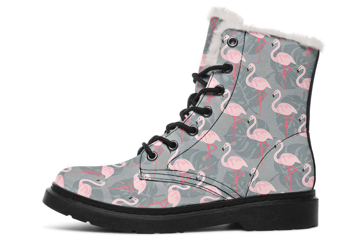 Fancy Flamingos Winter Boots