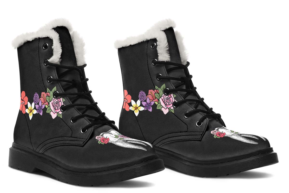 Floral Anatomy Tooth Winter Boots