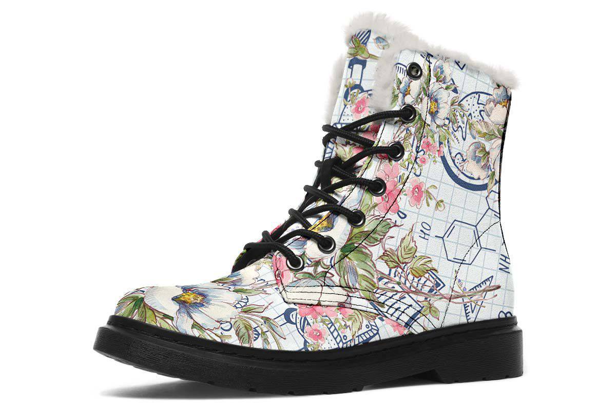 Floral Science Symbols Winter Boots