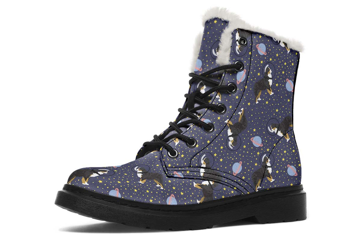 Space Bernese Mountain Dog Winter Boots