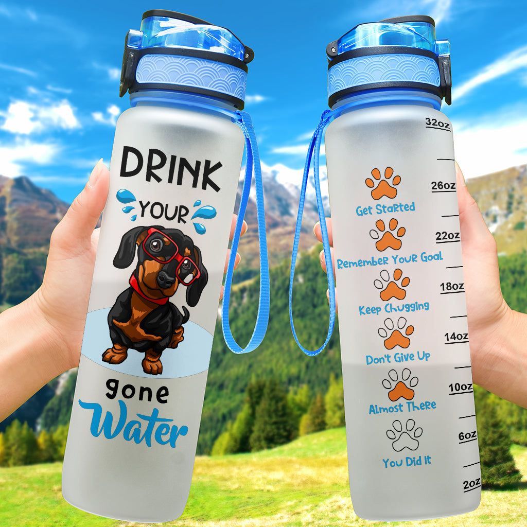 Dachshund Water Bottle Drink Your Dog Gone Water Tracker 22 