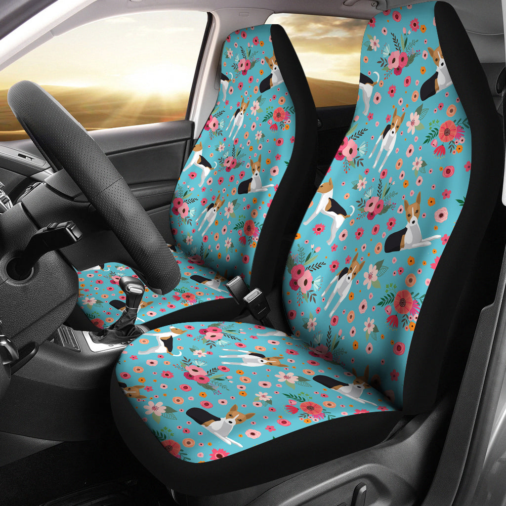 Rat Terrier Flower Car Seat Covers
