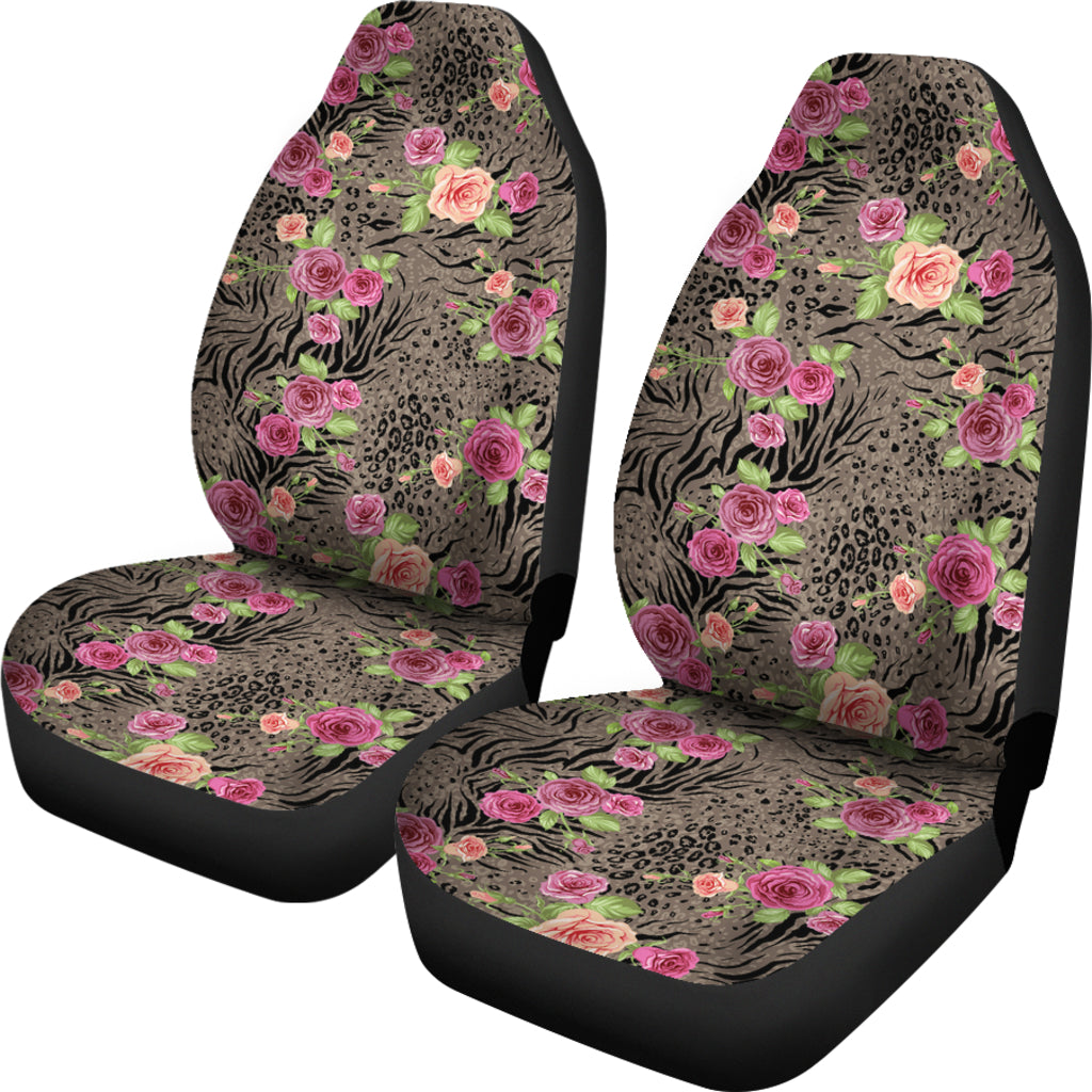 Floral Animal Print Car Seat Covers