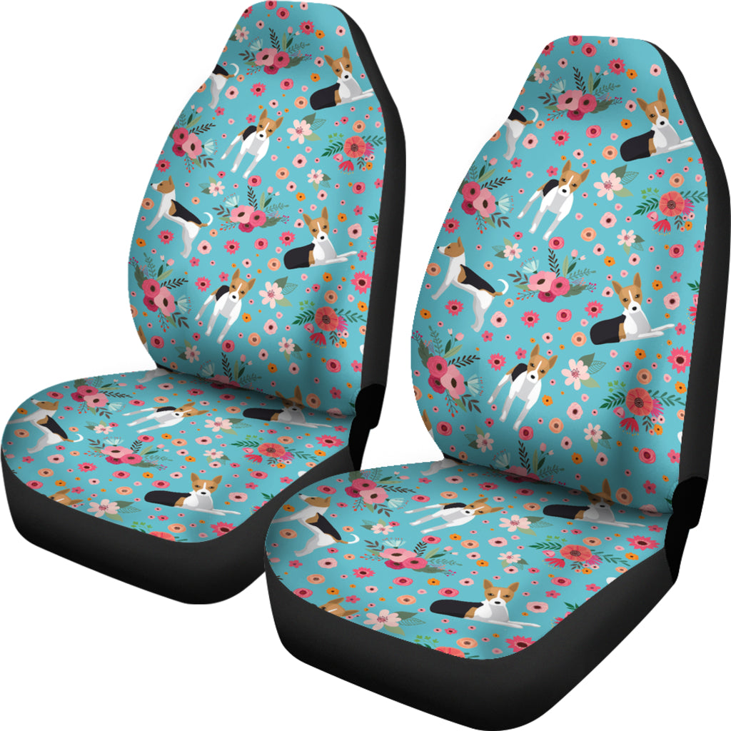 Rat Terrier Flower Car Seat Covers