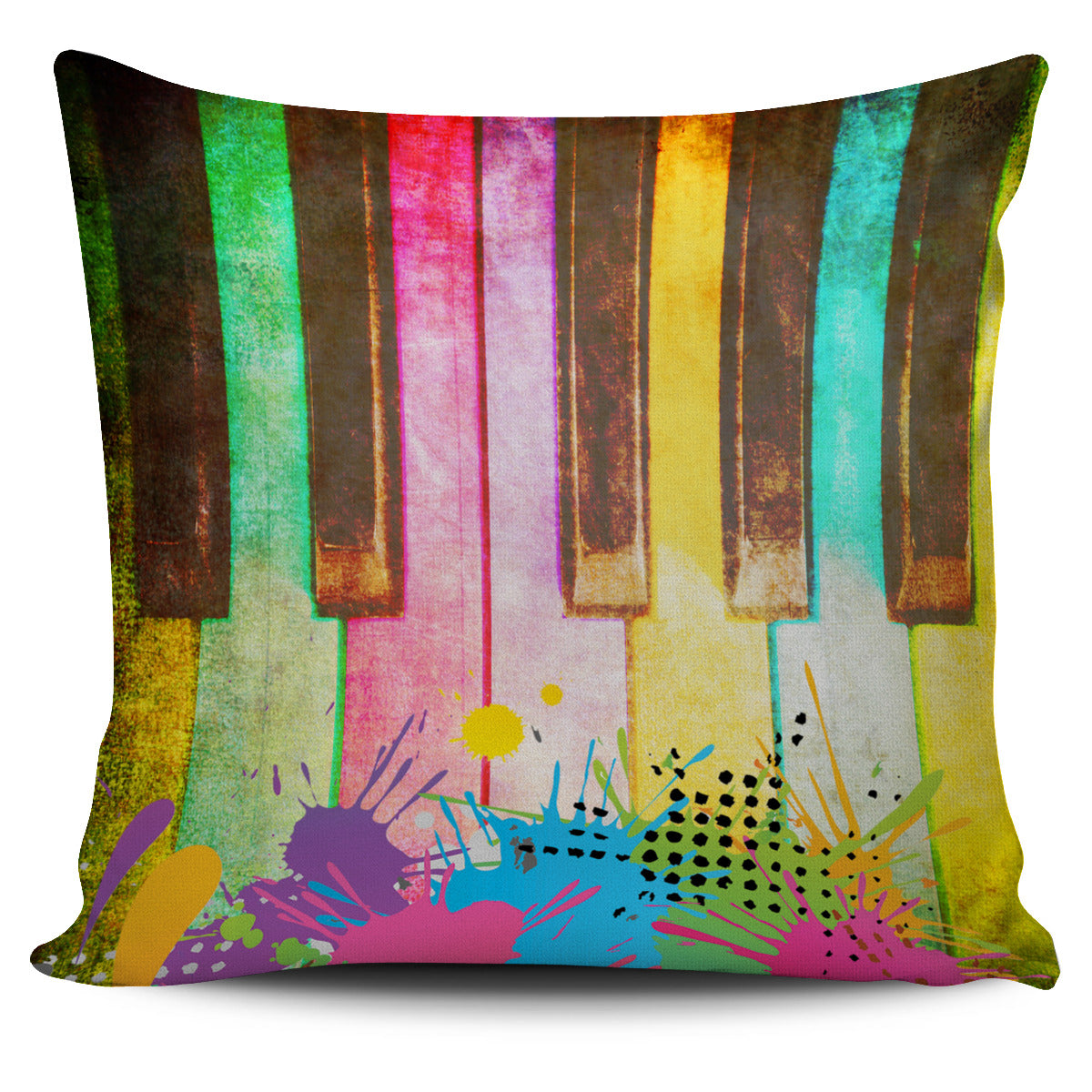 Piano Grunge Pillow Cover