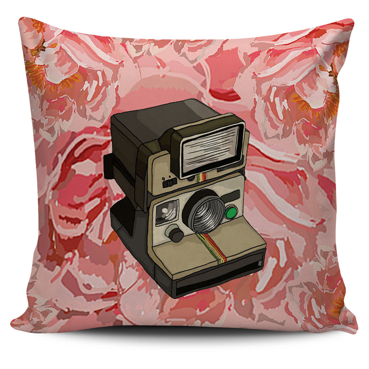 Polaroid Rose Pillow Case