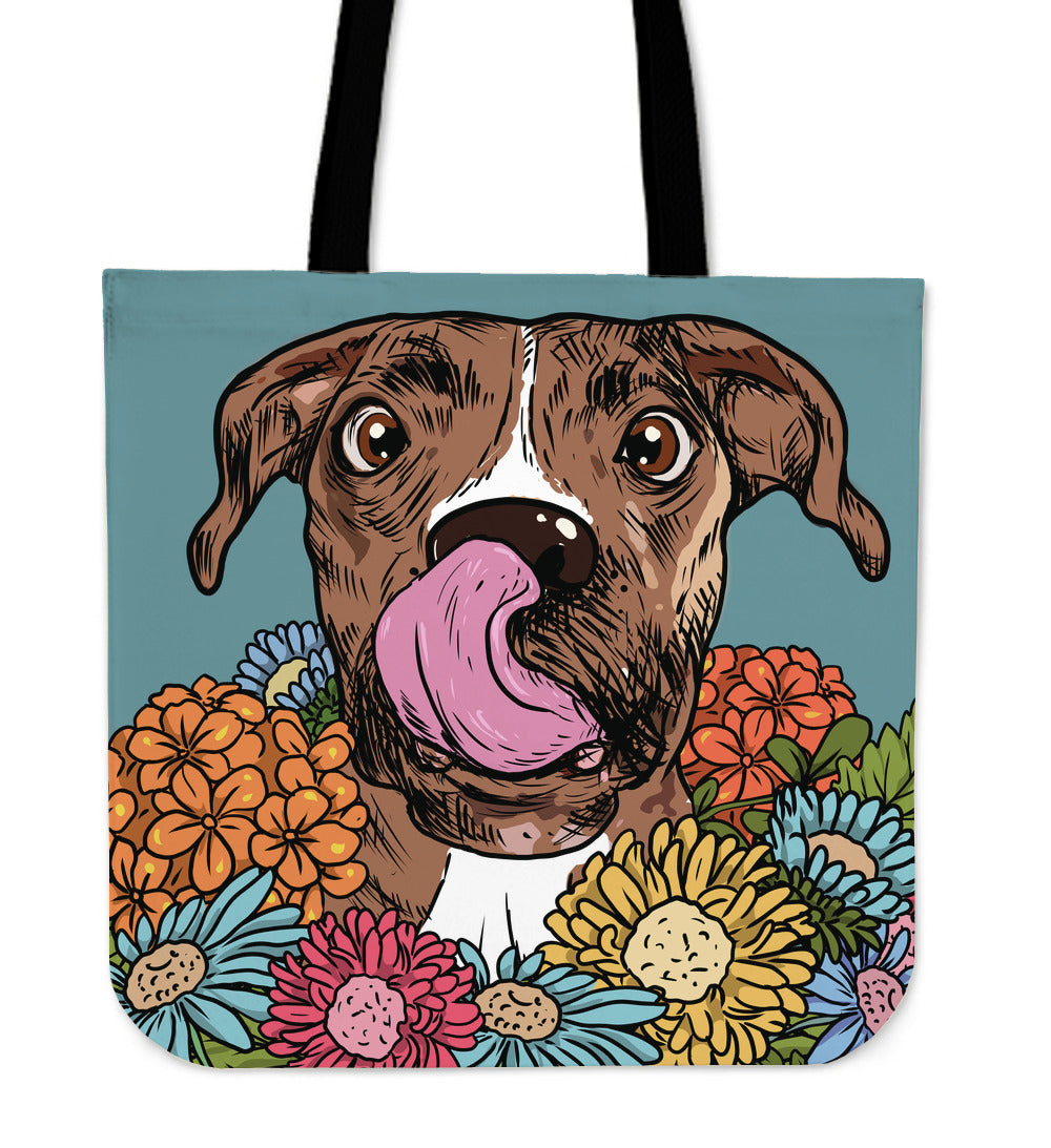 Illustrated Boxer Linen Tote Bag