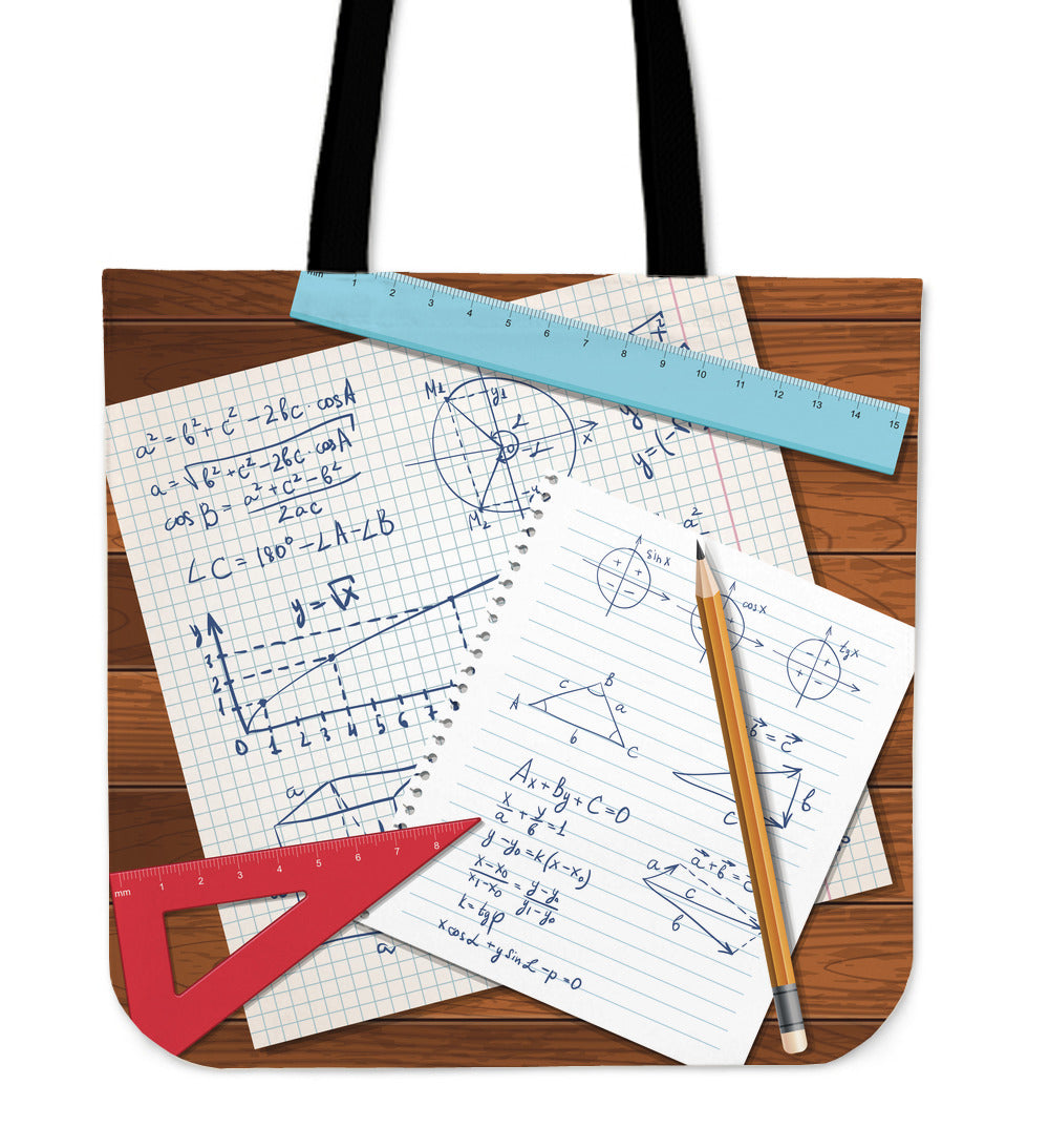 Math Notes Linen Tote Bag