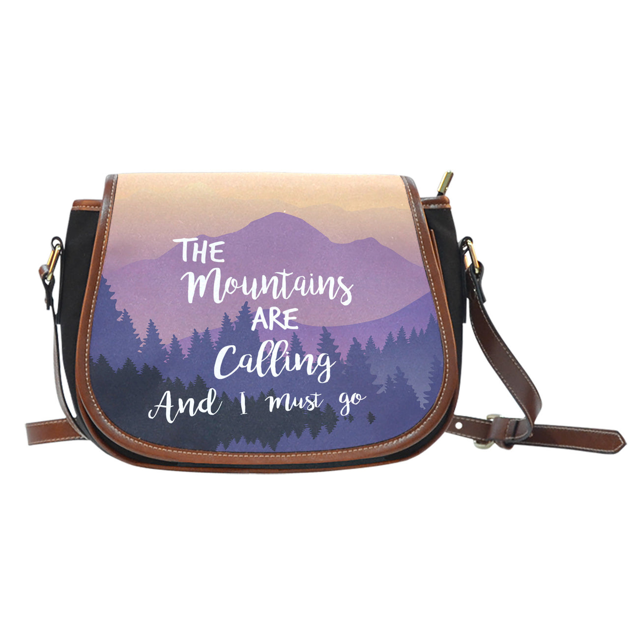Mountains Are Calling Saddle Bag