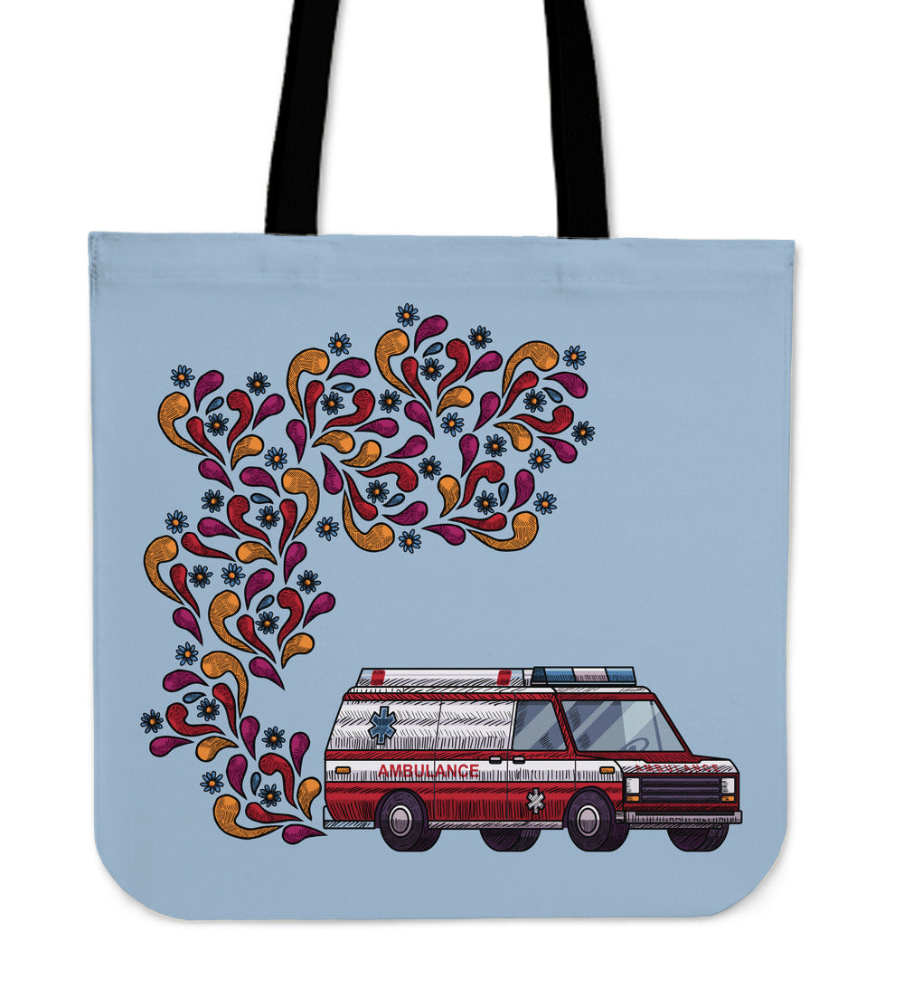 Ambulance Doodle Linen Tote Bag