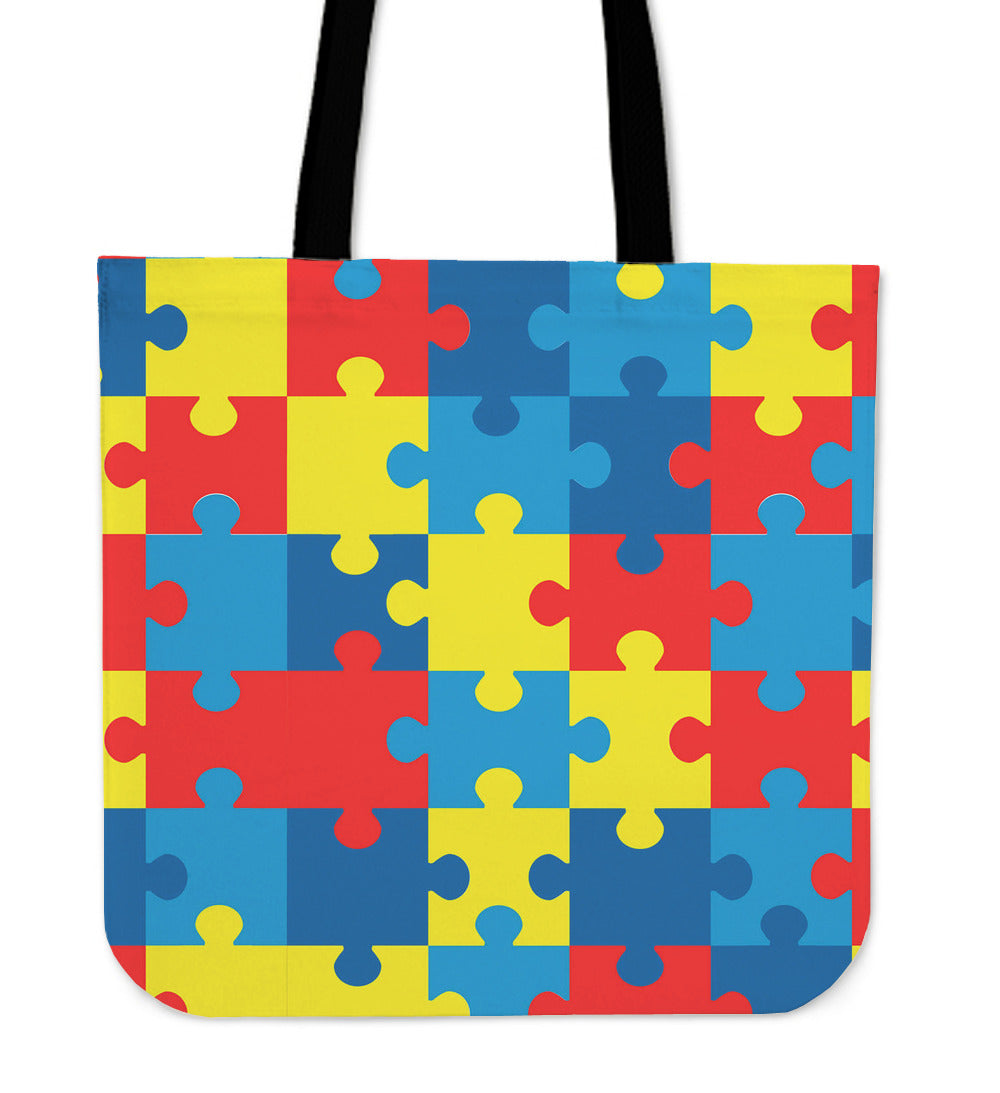 Autism Awareness Linen Tote Bag