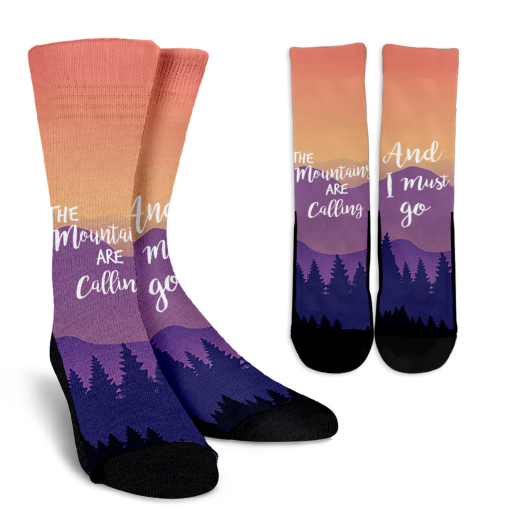 Mountains Are Calling Socks