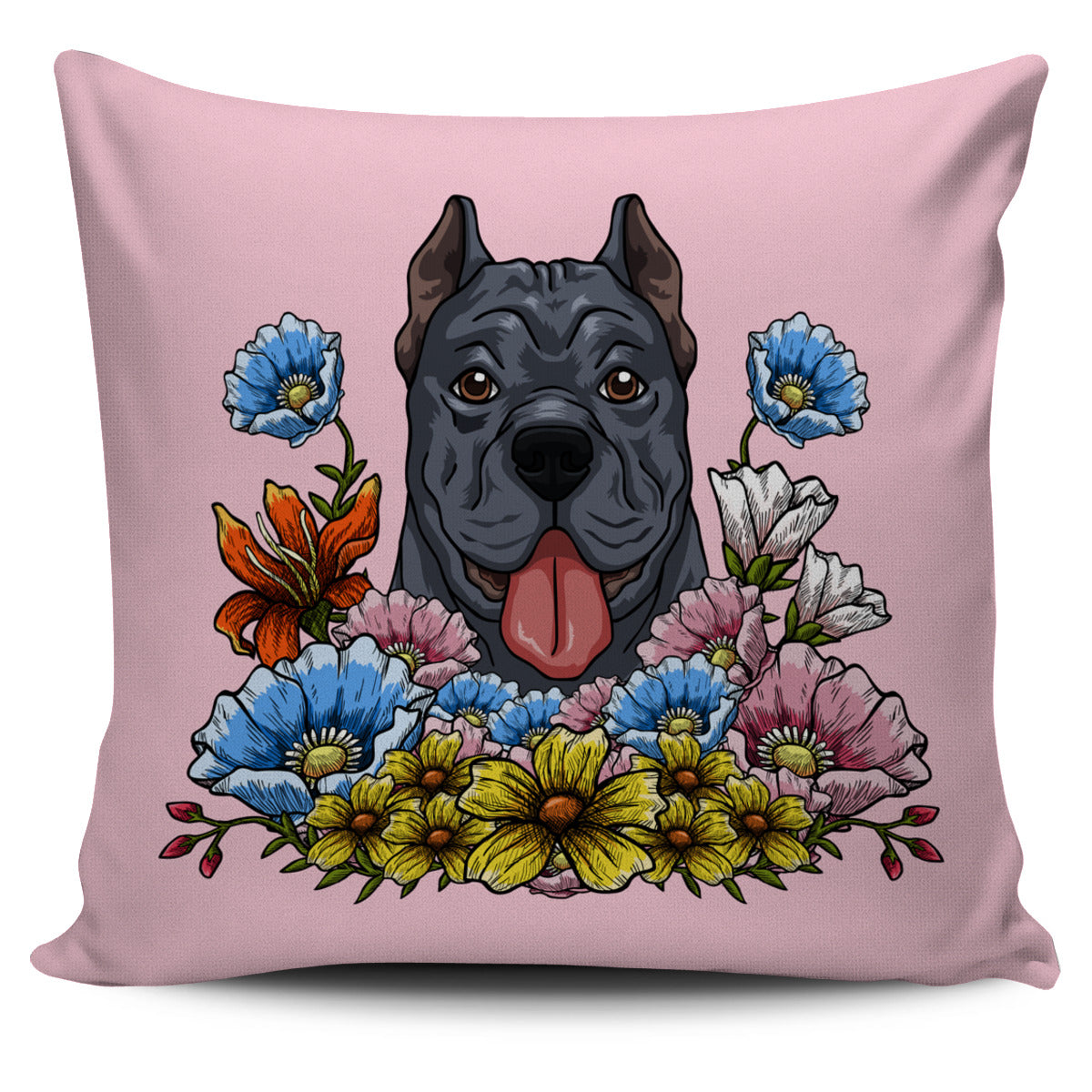 Illustrated Cane Corso Pillow Cover