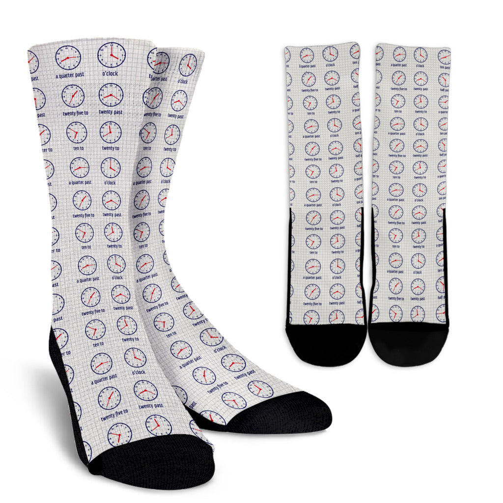 Time Composition Notebook Socks