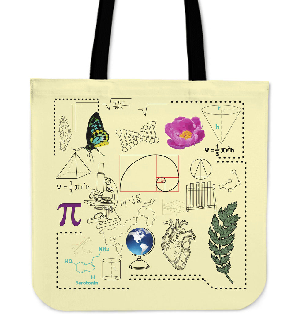 Science Map Linen Tote Bag