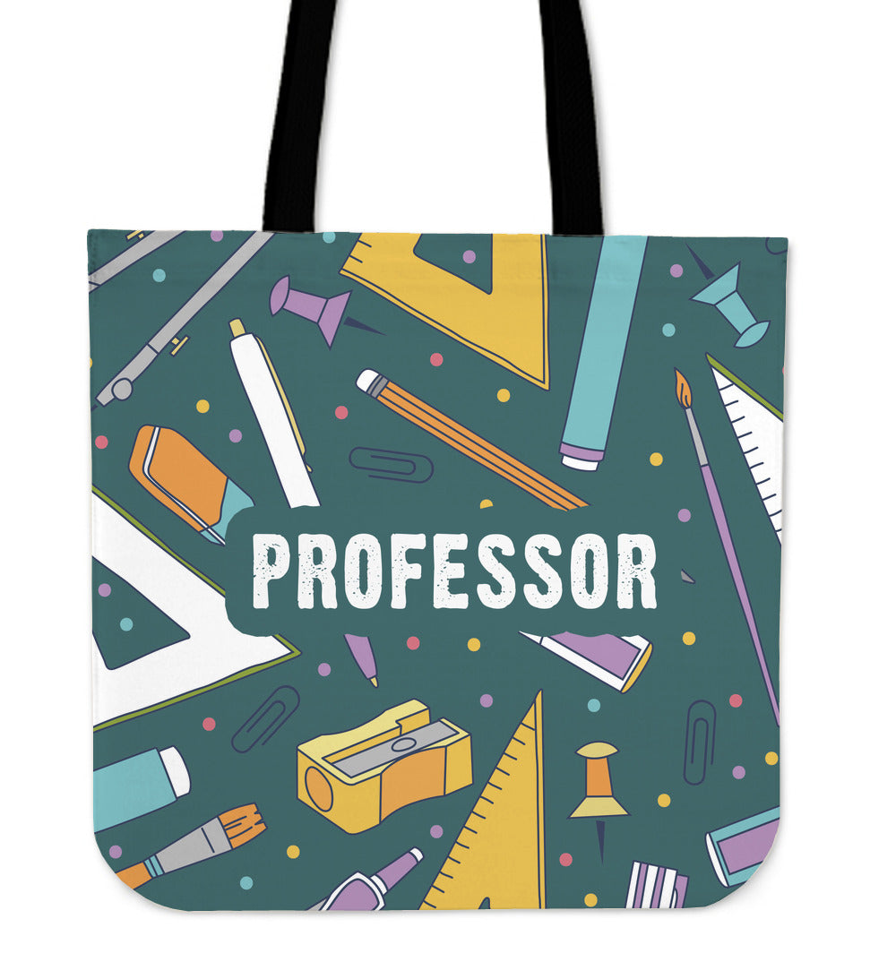Professor Stationery Linen Tote Bag