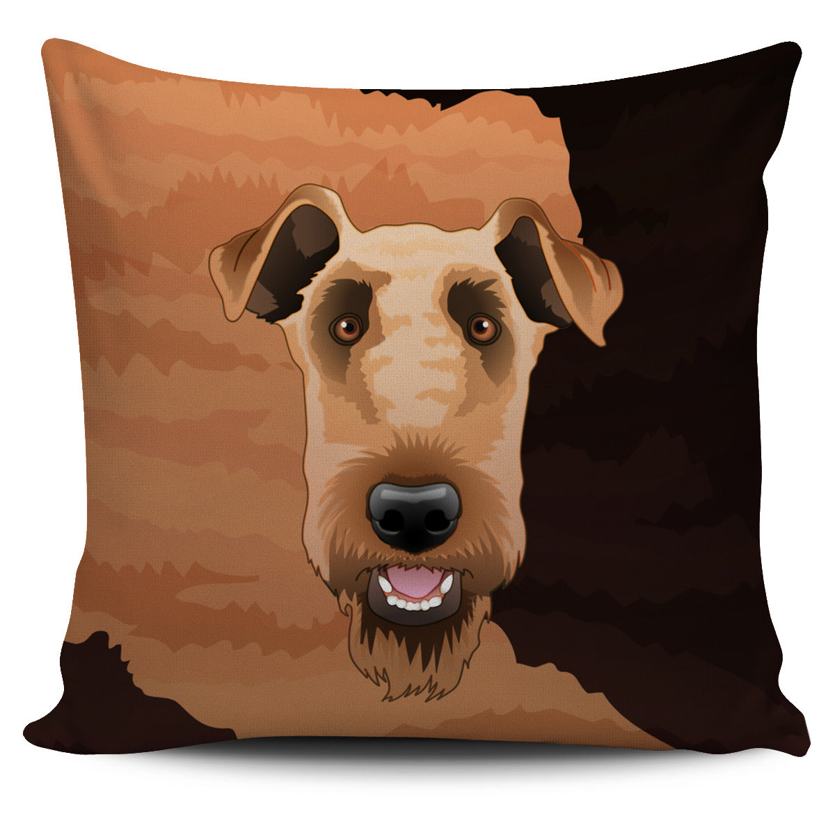 Real Airedale Terrier Pillow Cover