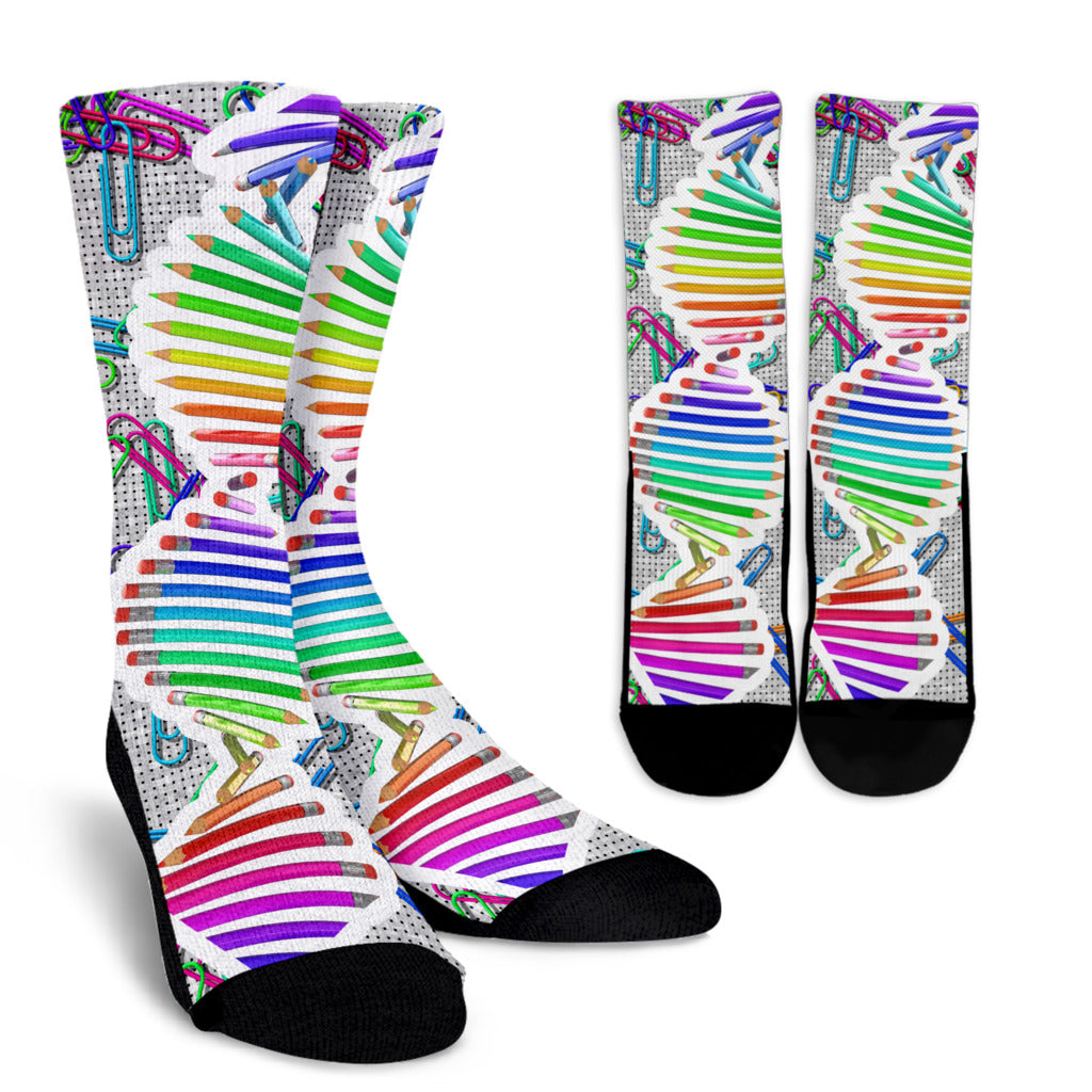 Pencil DNA Socks
