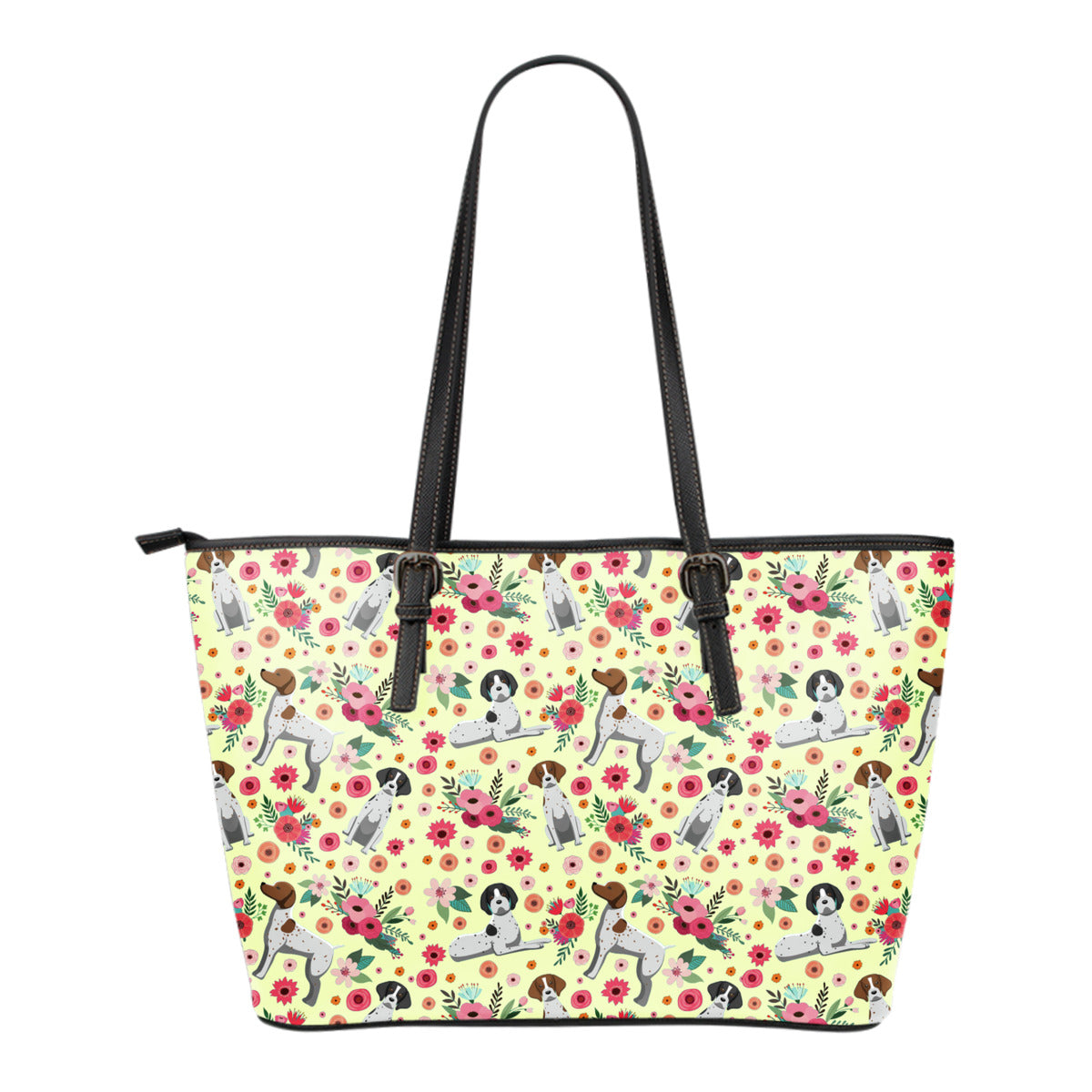 German Shorthaired Pointer Flower Yellow Tote Bag