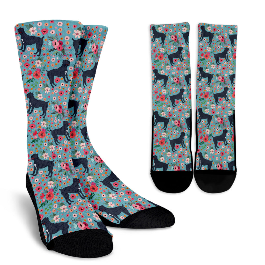 Cane Corso Flower Socks