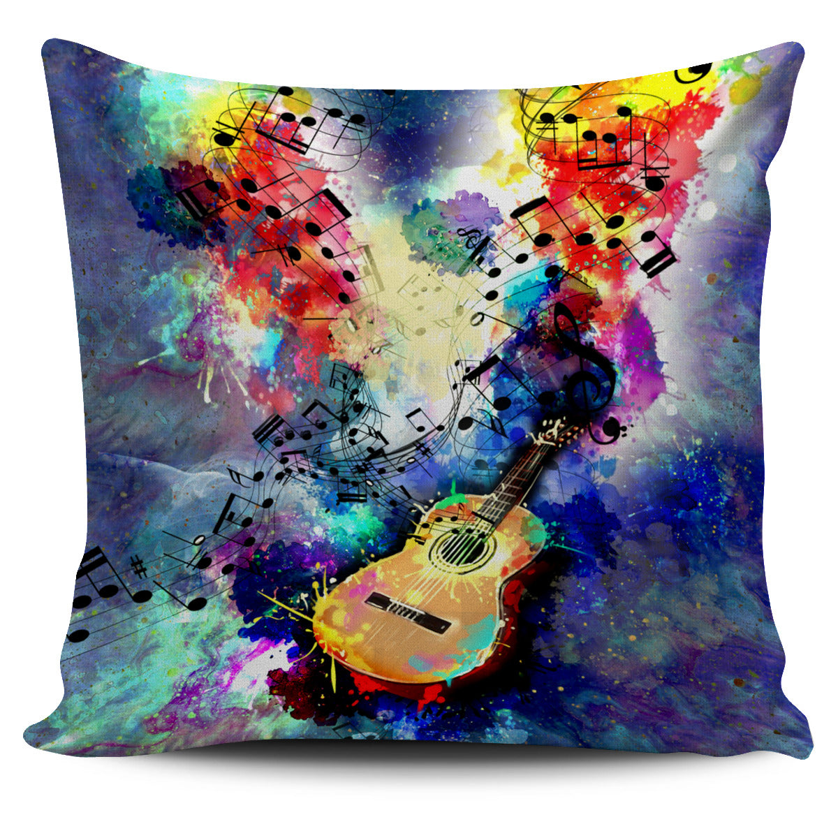 Artistic Guitar Pillow Cover