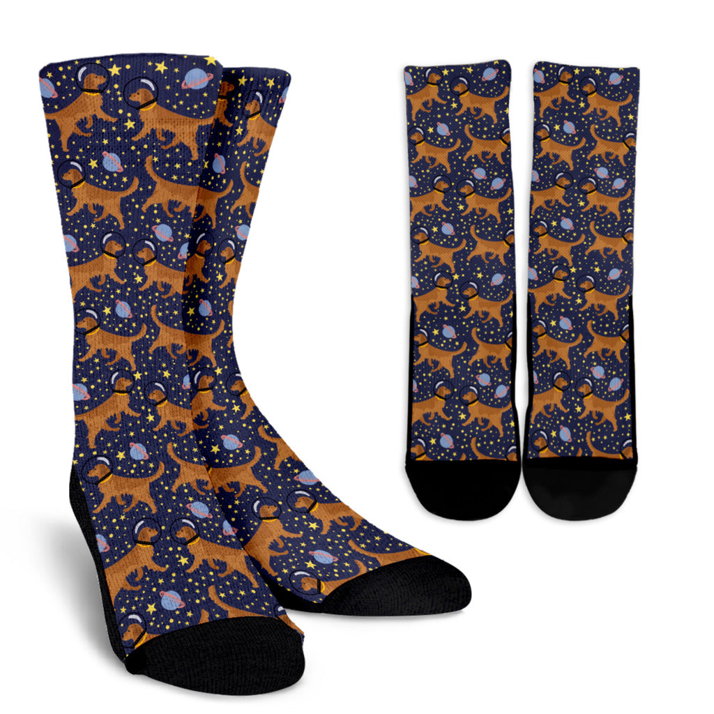 Space Golden Retriever Socks