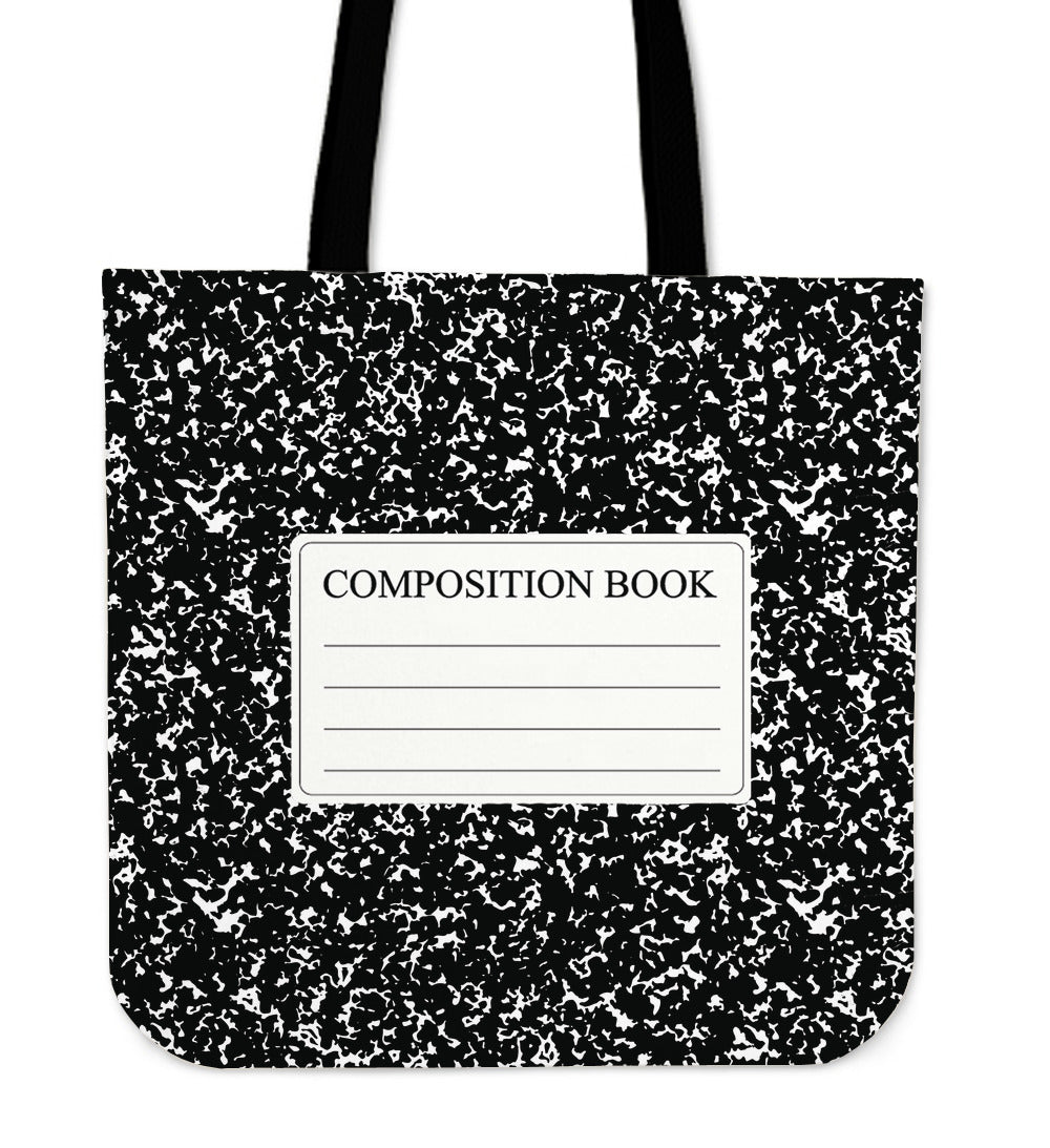 Composition Book Linen Tote Bag