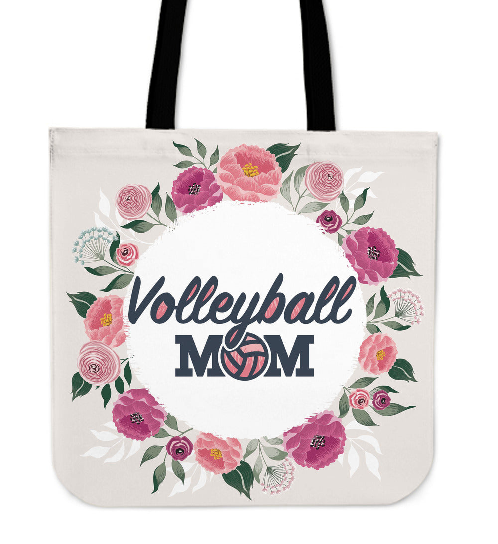 Volleyball Mom Linen Tote Bag