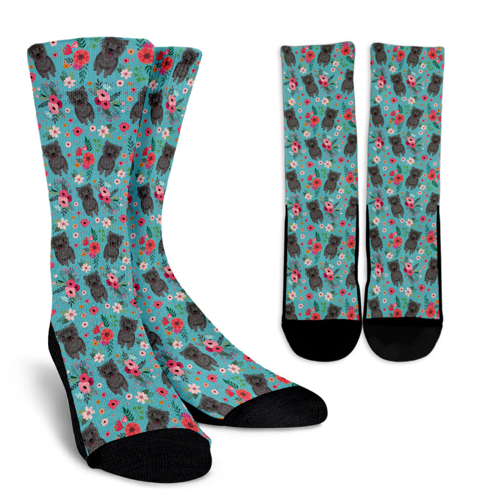 Cairn Terrier Flower Socks