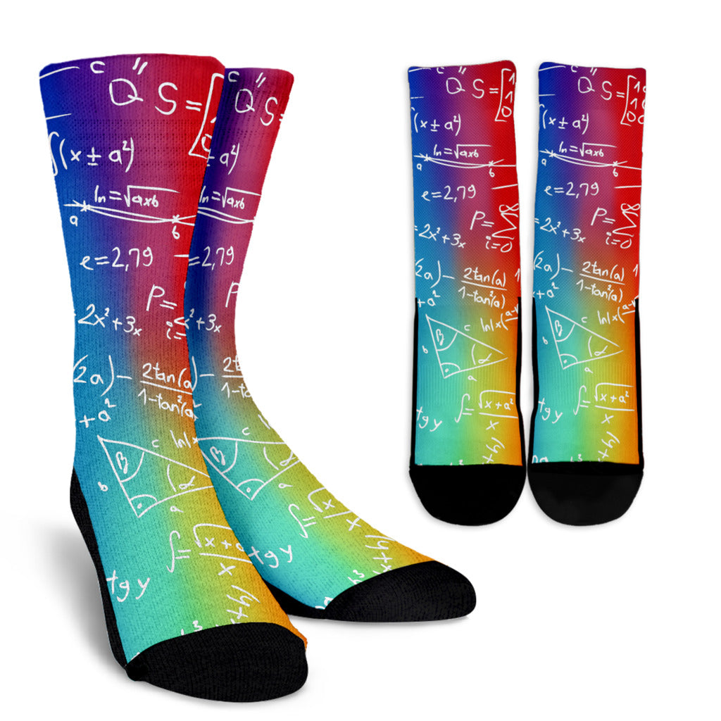 Rainbow Math Socks