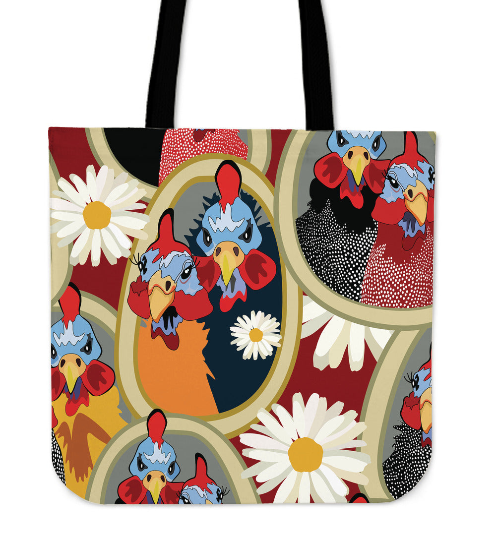 Couple Ol Chickens Linen Tote Bag