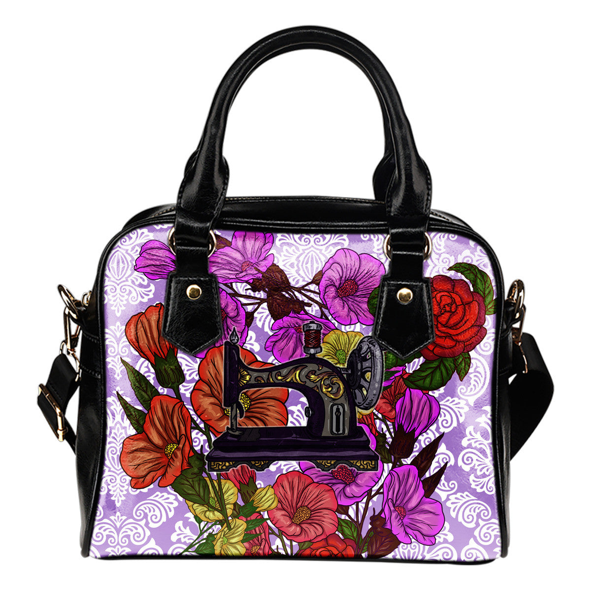 Sewing Machine Floral Handbag