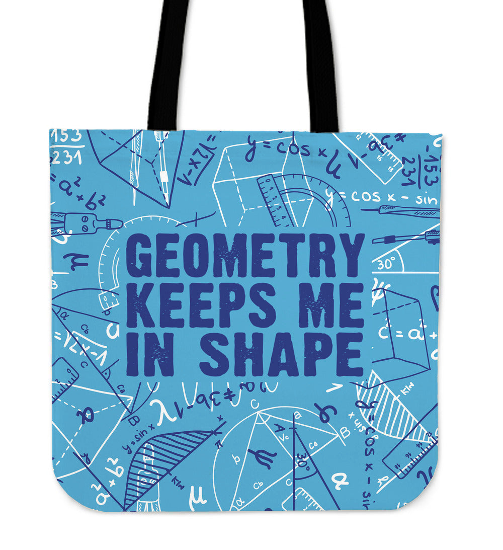Geometry Shape Linen Tote Bag