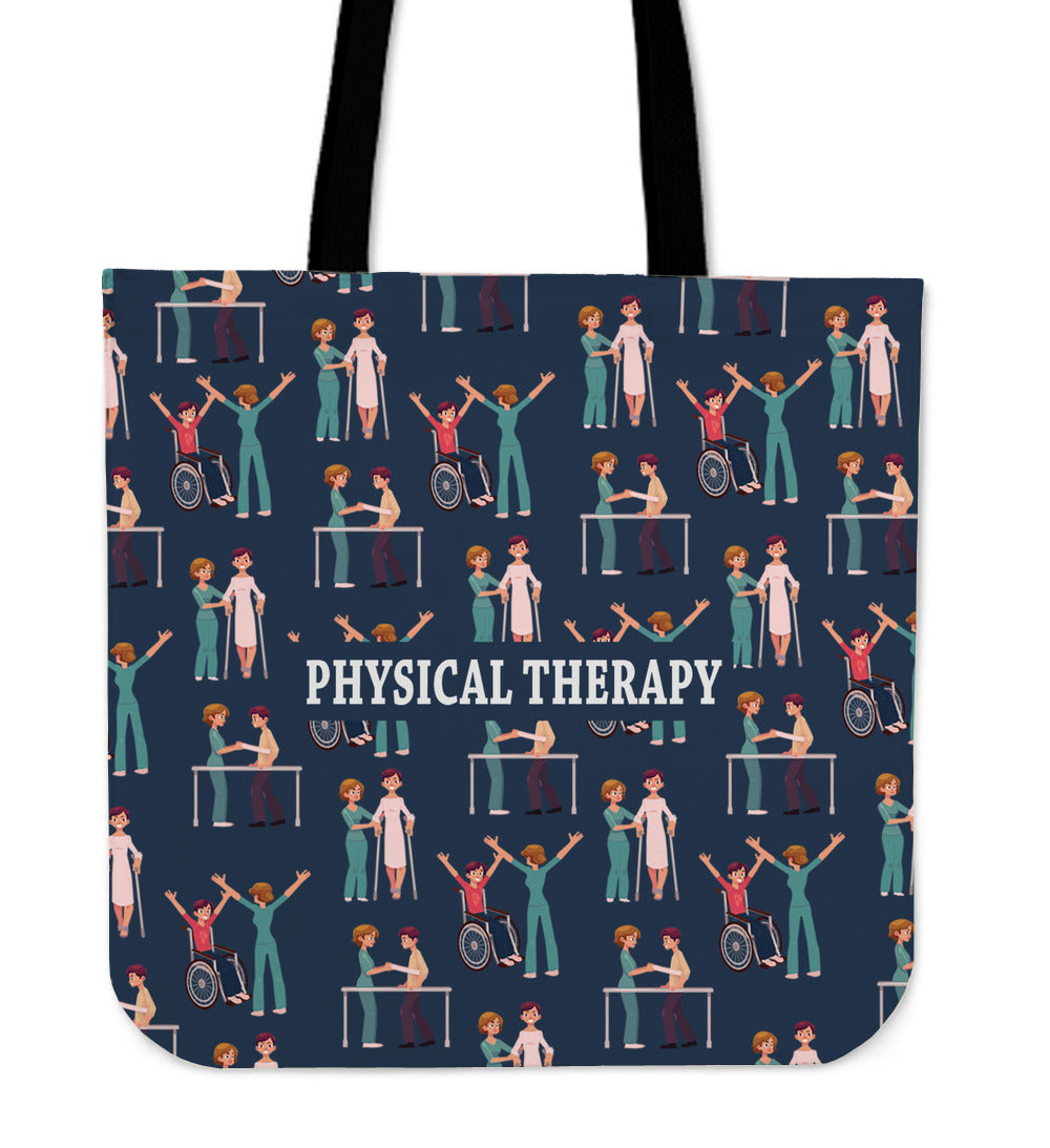 Physical Therapy Linen Tote Bag