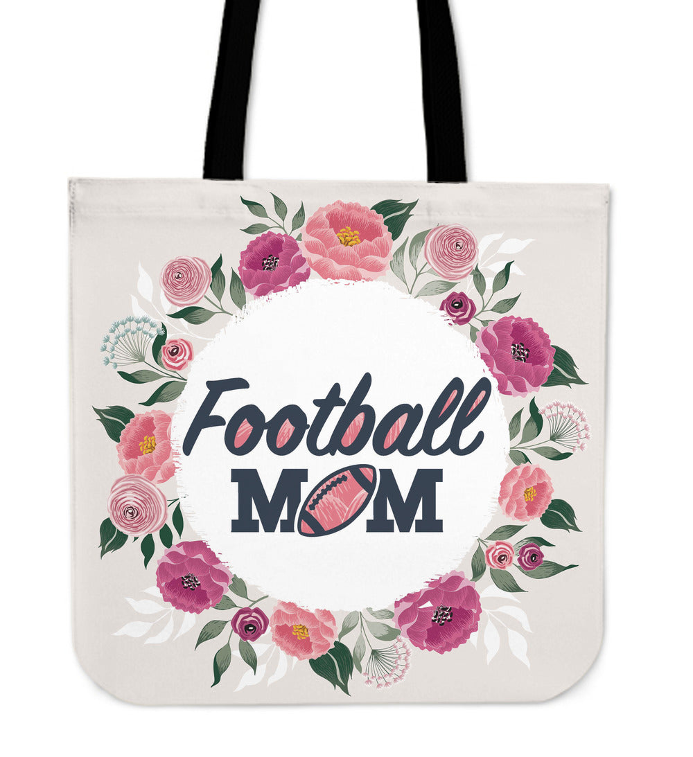 Football Mom Linen Tote Bag