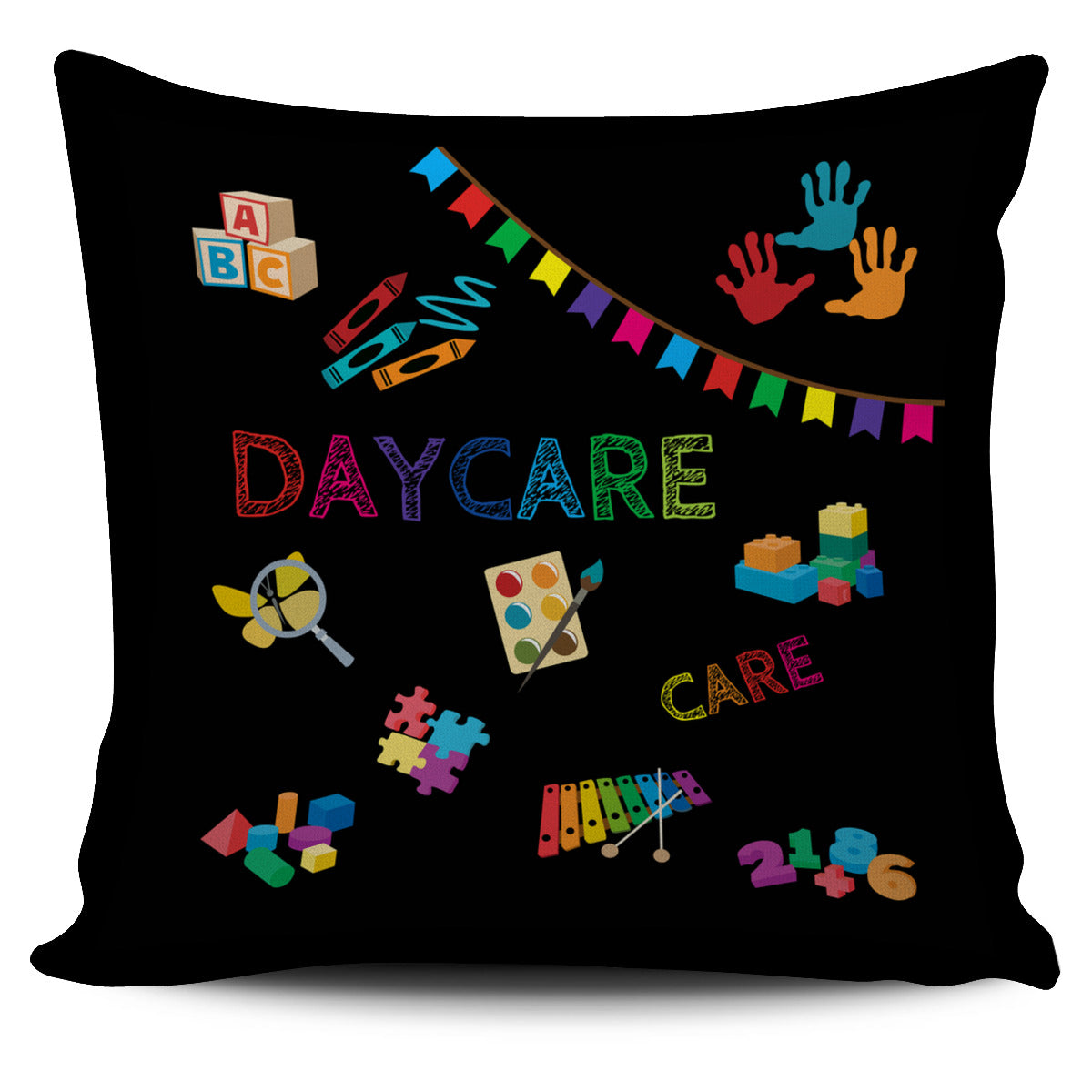 Blackboard Daycare Teacher Pillow Cover