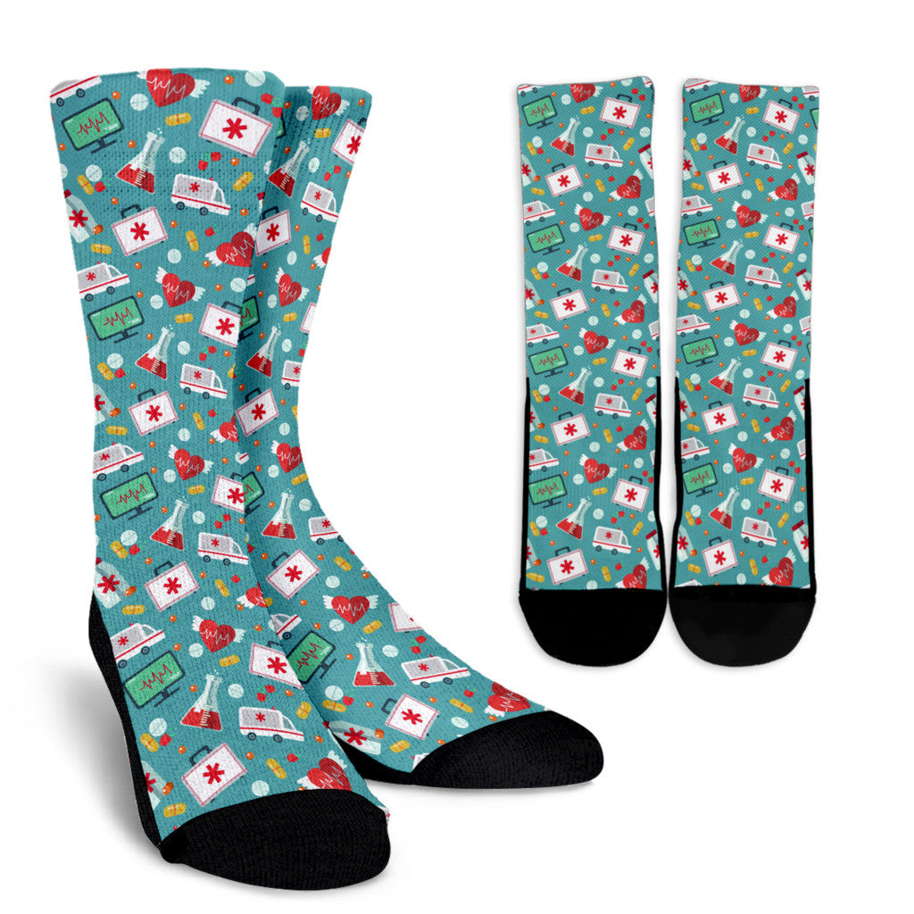 Nurse Pattern Socks