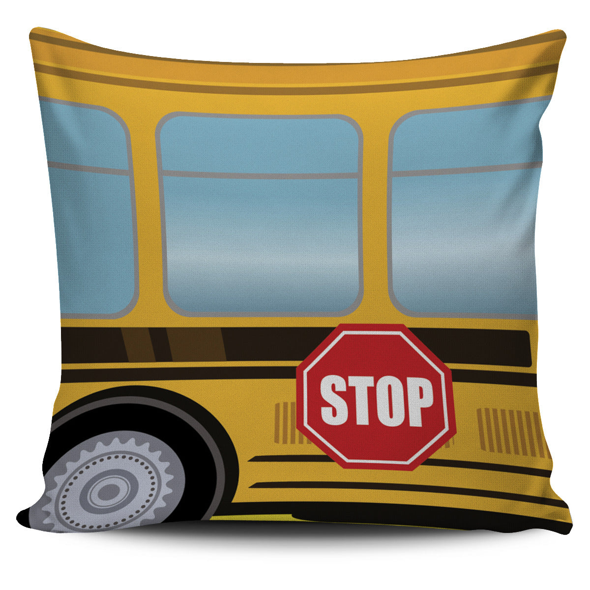 School Bus Pillow Cover