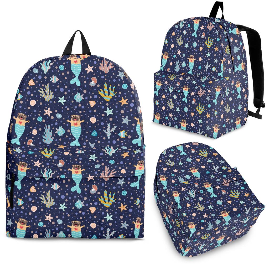 Mermaid Pug Backpack