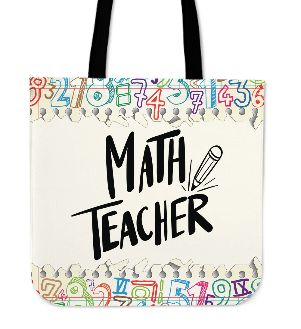 Math Teacher Paper Linen Tote Bag