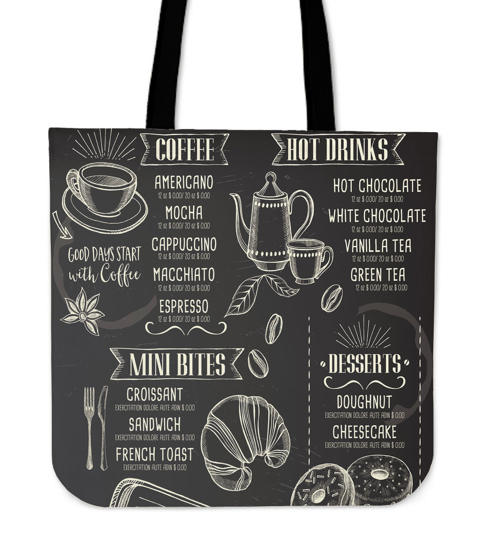 Coffee House Linen Tote Bag