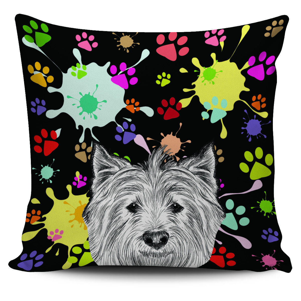 Artsy Westie Pillow Cover